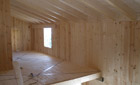 Abitazione in legno. Costruzione interno Abitazione in legno.Costruzione interno realizzata dall'architetto Barutta